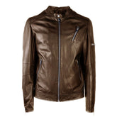 Emilio Romanelli Brown Leather Jacket -   -  Emilio Romanelli.